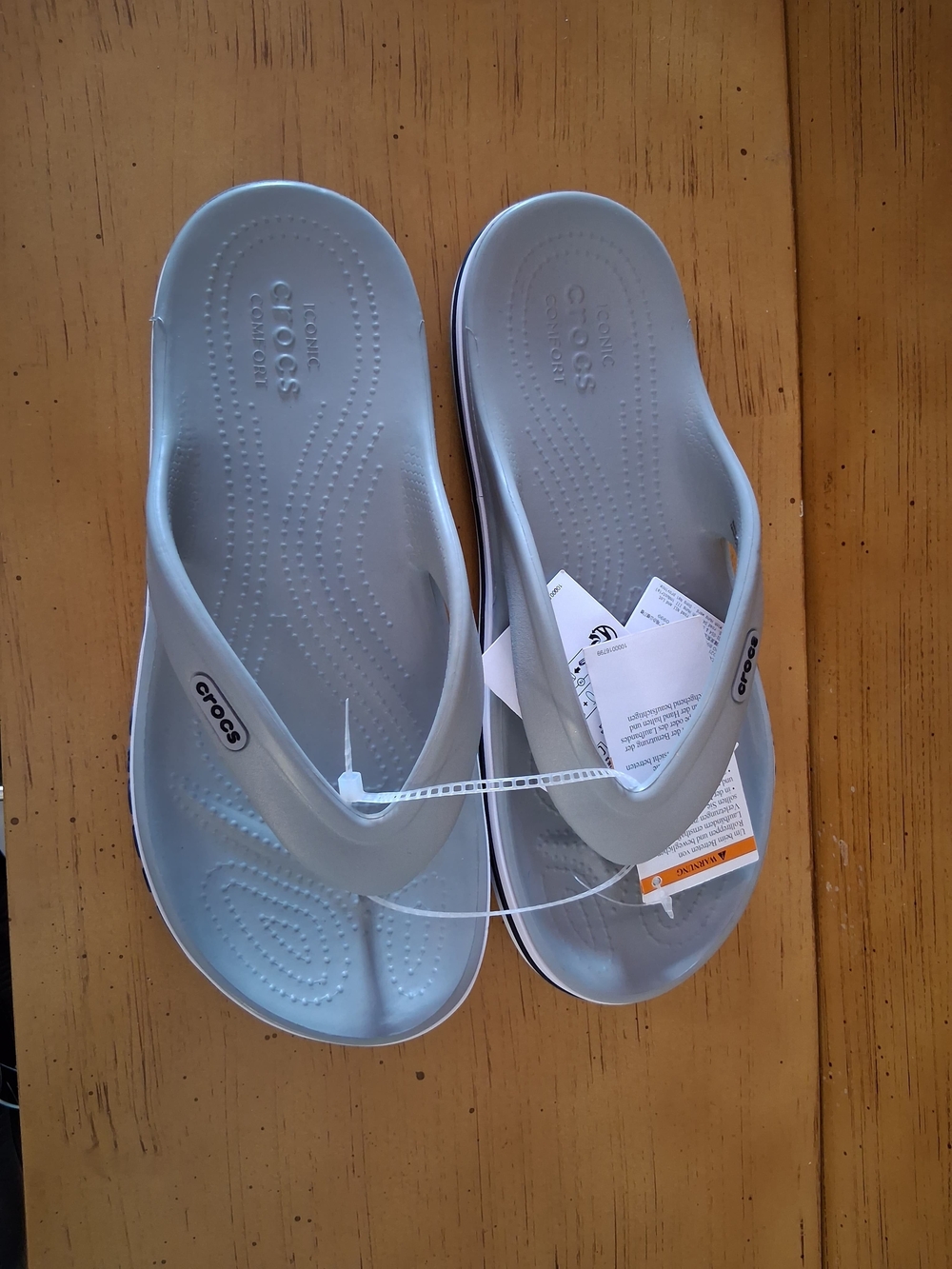 Crocs Women's Gray Flip Flop Sandals